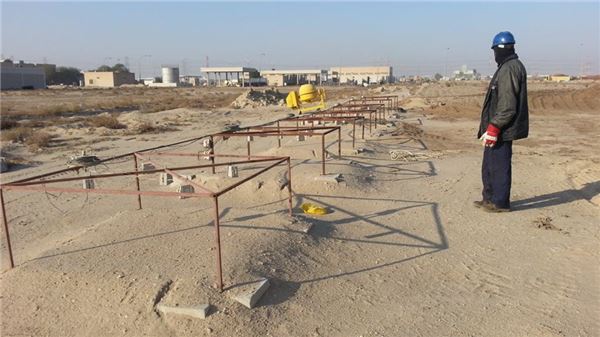 사막화 방지 친환경 기술 쿠웨이트 실험장 모습. 사진=롯데건설 제공