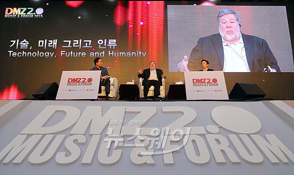 ‘DMZ 2.0 음악과 대화’ ‘기술, 미래, 그리고 인류’ 애플 공동창업자 스티브 워즈니악 사진=이수길 기자 leo2004@newsway.co.kr