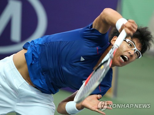 대한민국 테니스 선수 정현이 ATP 가오슝 챌린저에서 우승하며 세계 랭킹 58위로 뛰어올랐다. 사진=연합뉴스 제공