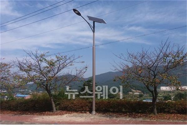 고창읍 동서대로 일대 ‘태양광 안심가로등 사업’ 완료 기사의 사진