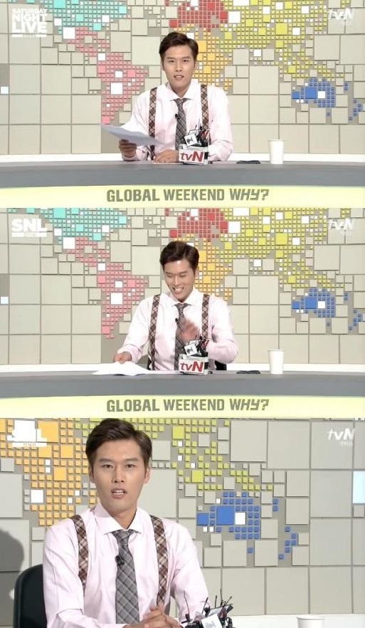 'SNL' 김일중 전 아나운서. 사진=tvN SNL코리아6 방송화면 캡쳐.