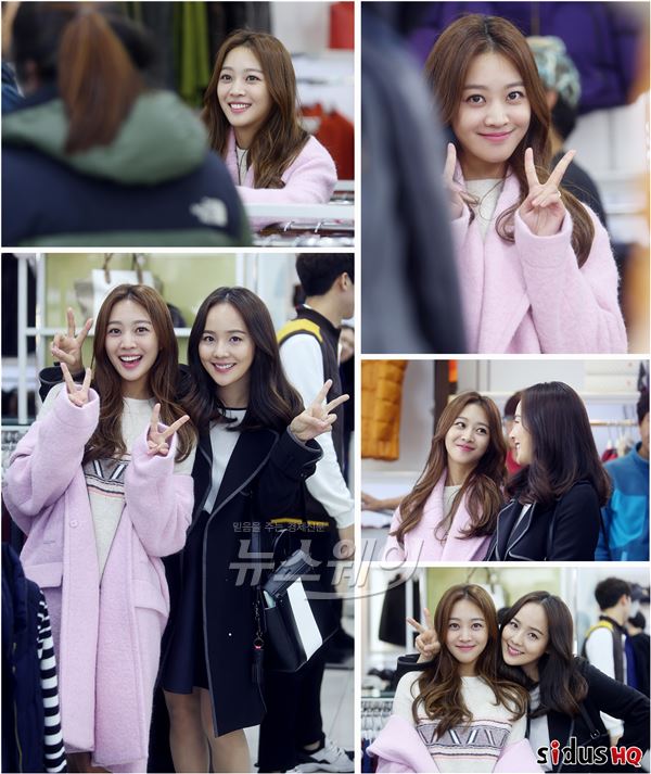 KBS2 ‘부탁해요 엄마’ 조보아와 유진이 헤어스타일은 물론 예쁜 미소까지 똑 닮은 특급 비주얼의 촬영장 뒷모습을 공개했다 /사진= sidusHQ 공식 트위터
