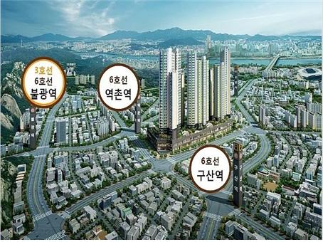  상암DMC 8분 역촌역 우림필유 조감도