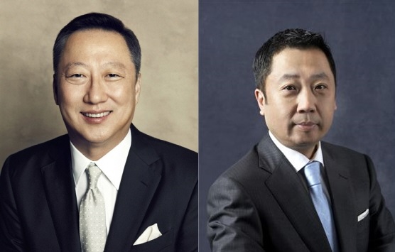 박용만 두산그룹 회장(왼쪽)과 박정원 두산건설 회장. 사진=뉴스웨이DB