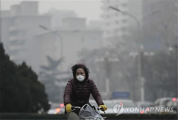 중국 스모그 적색경보 발령. 사진=연합뉴스 제공