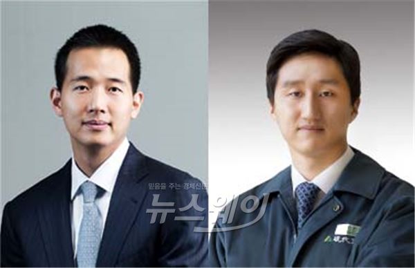 왼쪽부터 김동관 한화큐셀 전무, 정기선 현대중공업 전무 