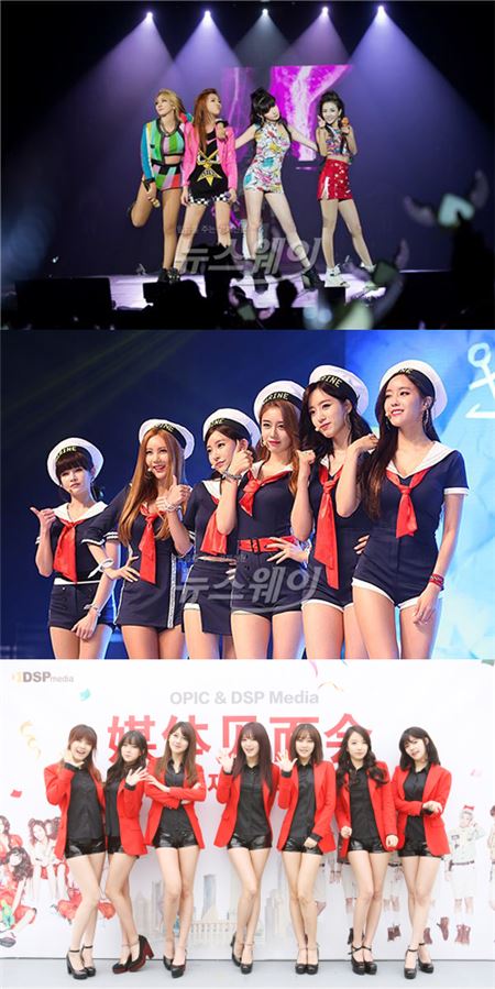 2NE1-티아라-레인보우./사진=YG엔터테인먼트, 뉴스웨이DB, DSP미디어