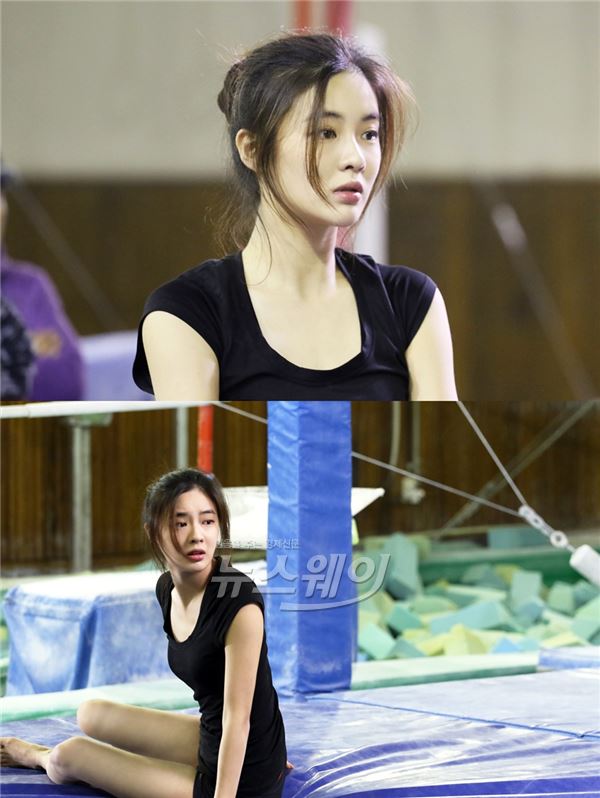 JTBC ‘마담 앙트완’에 출연하는 신예 이선빈이 체조 선수에 빙의, 가녀린 모습을 공개했다 / 사진= 웰메이드 예당