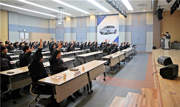 쌍용자동차가 28일 안성 인재교육원에서 2016년 기술연구소 테크데이 워크숍을 실시했다. 사진=쌍용자동차 제공