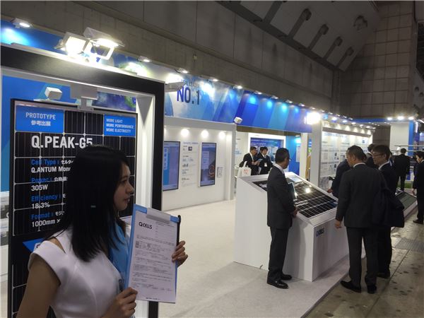 한화큐셀이 일본 동경 빅사이트에서 열리는 ‘PV EXPO 2016’에 참가해 태양광 모듈을 소개한다. 사진=한화큐셀 제공