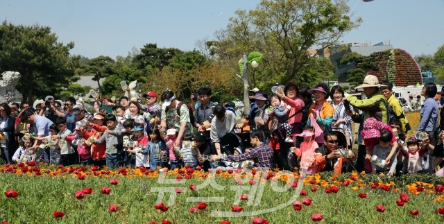 함평군, 나비축제 휴일 인파 ‘북적 북적’...대박 조짐