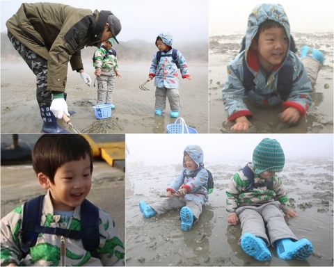 ‘슈퍼맨이 돌아왔다’ 서언·서준, 갯벌체험에 극과 극 반응···귀여움 폭발