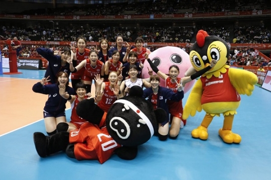 한국 여자배구 대표팀, 사진=국제배구연맹
