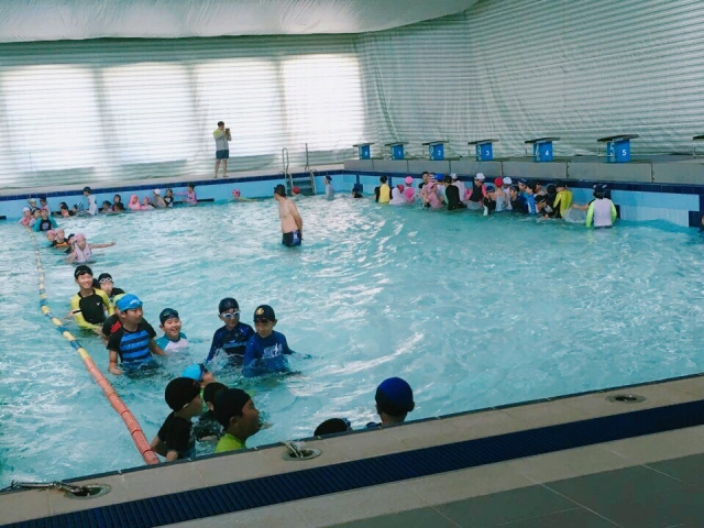 목포실내수영장 수영교실 전경