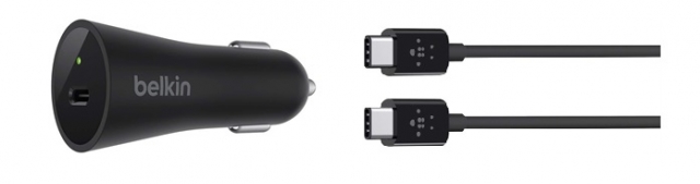 USB-C 차량용 충전기+케이블 사진=한국벨킨 제공