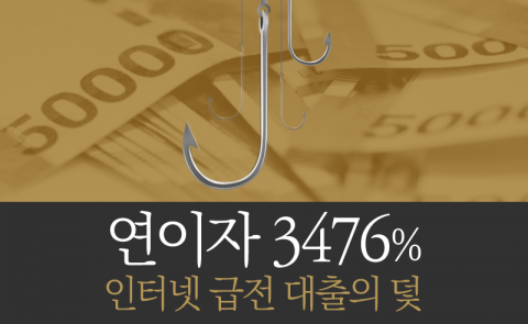 ‘연이자 3476%’ 인터넷 급전 대출의 덫