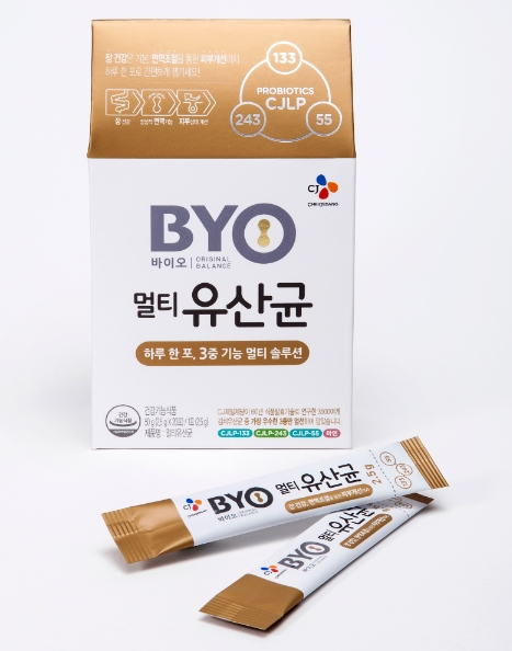 CJ제일제당이 장·피부·면역 3가지 기능성을 가진 ‘BYO 멀티유산균’을 출시한다. 사진=CJ제일제당 제공