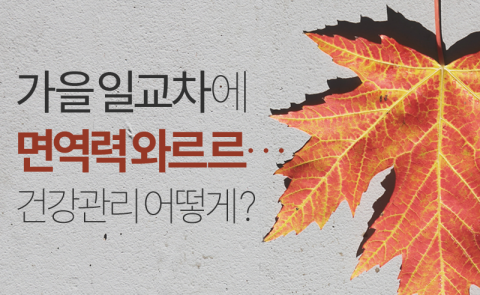  가을 일교차에 면역력 와르르···건강관리 어떻게?