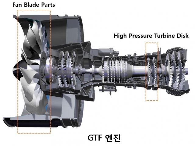 GTF 엔진 이미지. 사진=한화테크윈 제공