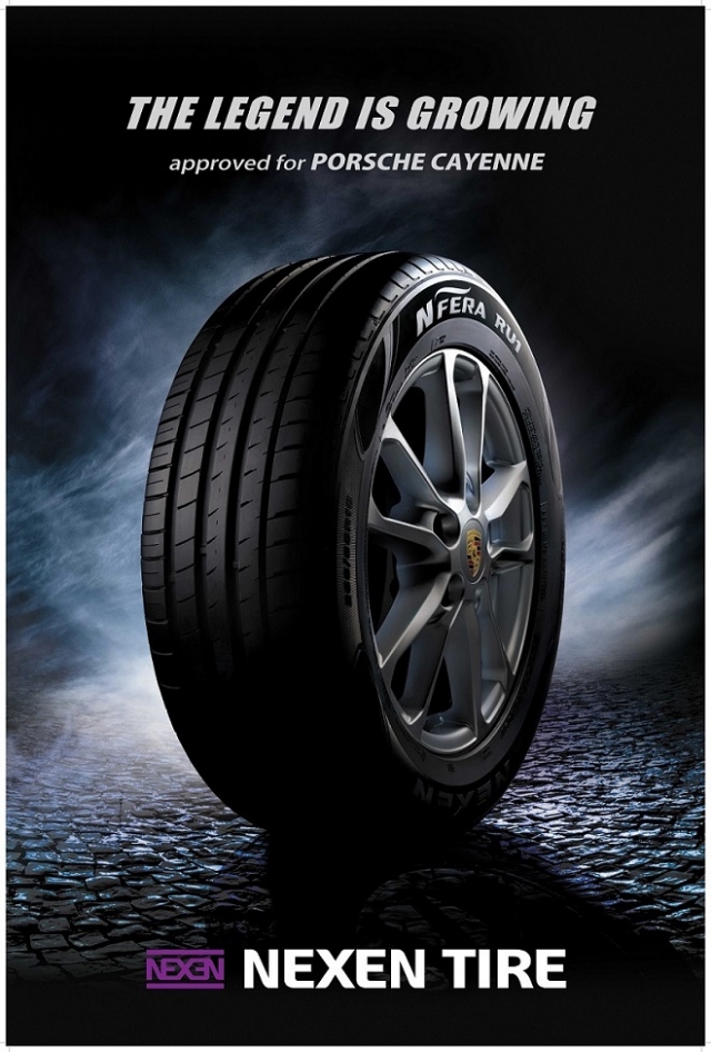 넥센타이어가 독일의 스포츠카 제조사인 포르쉐 카이엔(Cayenne) 모델에 신차용 타이어(OE)로 ‘엔페라 RU1’제품을 공급한다. 사진=넥센타이어 제공