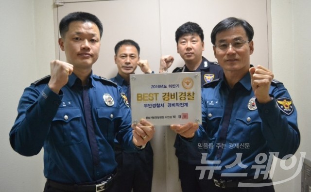 무안경찰, ‘2016년 하반기 베스트경비경찰’ 선정