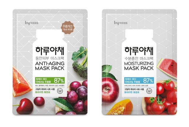 한국야쿠르트가 ‘하루야채 마스크팩’을 출시했다. 사진=한국야쿠르트 제공