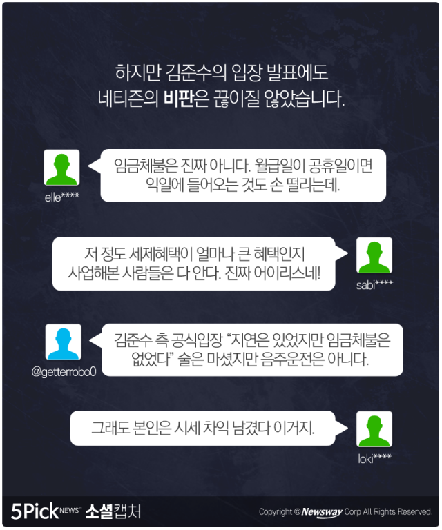  김준수 호텔매각·임금체불 논란, 네티즌 “월급 하루 밀려도···” 기사의 사진