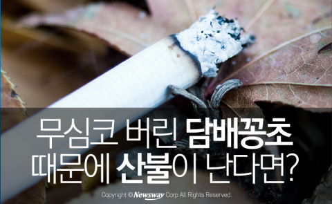  무심코 버린 담배꽁초 때문에 산불이 난다면?