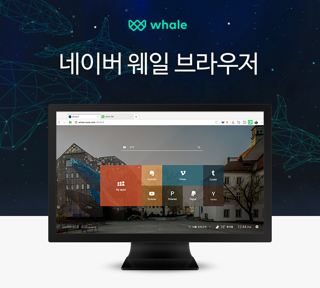 네이버는 14일 웹브라우저 ′웨일(whale)′ 오픈 베타 버전을 출시했다고 밝혔다.
