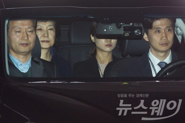 박근혜 전 대통령 구속 구치소 이동. 사진=사진공동취재단