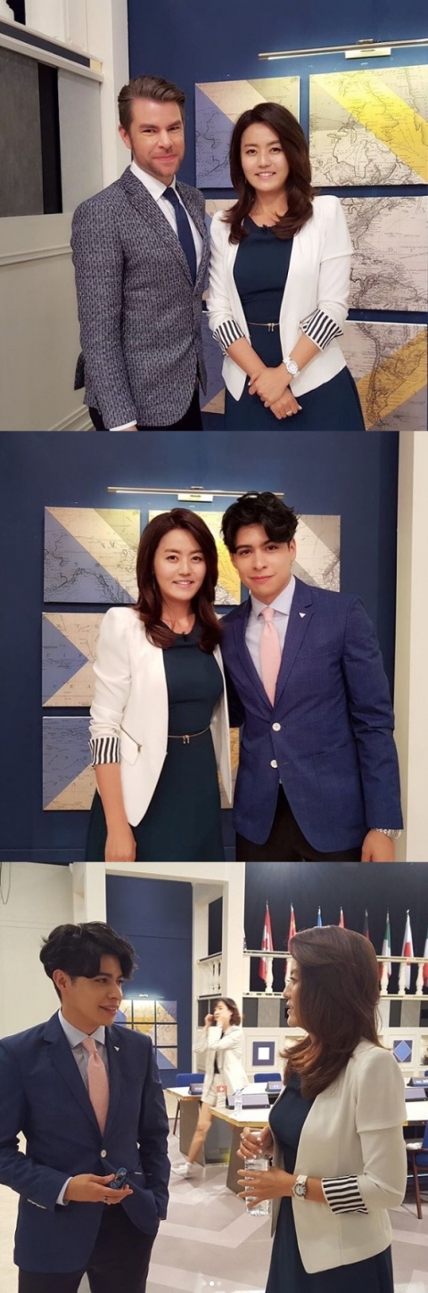 ‘비정상회담’ 손미나, 오헬리엉-크리스티안과 인증샷···“실물 20배 잘 생김”