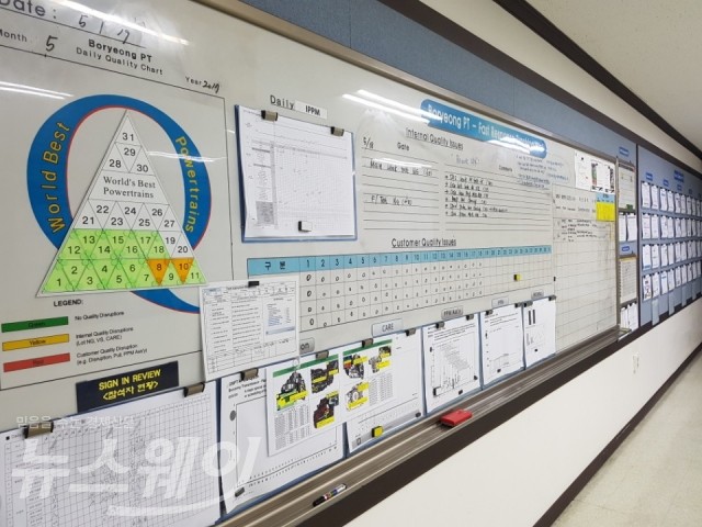 한국지엠 보령공장 고속성장의 배경에는 철저한 현장 중심 시스템이 꼽힌다. 사업장 내 ‘인포메이션 센터’는 글로벌 GM이 강조하는 품질 우선주의이기도 하지만 보령공장의 핵심 센터다. 사진=뉴스웨이DB