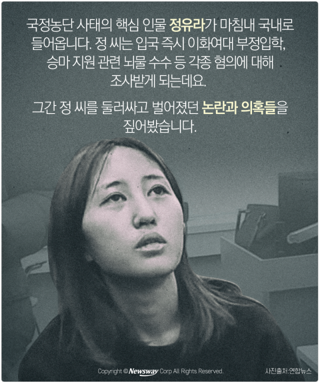  정유라, 출생부터 송환까지···‘이 특혜들 실화냐?’ 기사의 사진