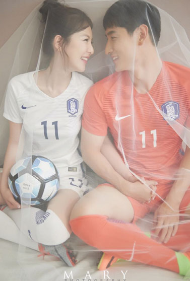 카라 출신 강지영 친언니, 축구선수 지동원과 결혼. 사진=아이웨딩