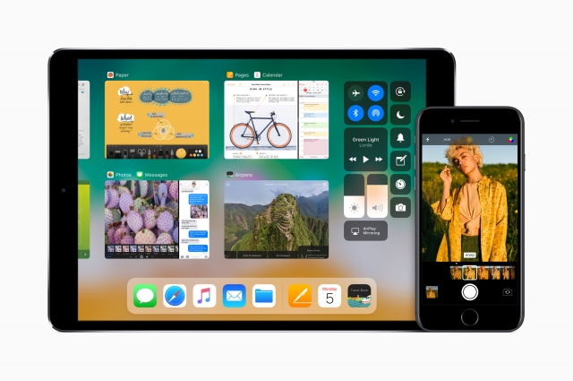 애플은 5일(현지시간) 미국 캘리포니아 산호세 컨벤션센터에서 연례 개발자행사 WWDC2017을 개최하고 신규 모바일 운영체제 iOS11을 공개했다. 사진=애플 제공.