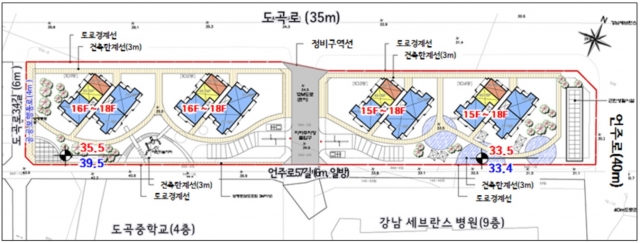 도곡 삼호아파트 건축계획안. 사진=서울시 제공.