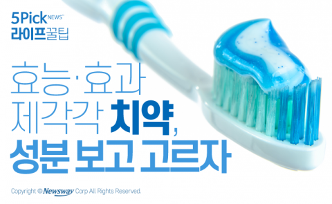  효능·효과 제각각 치약, 성분 보고 고르자
