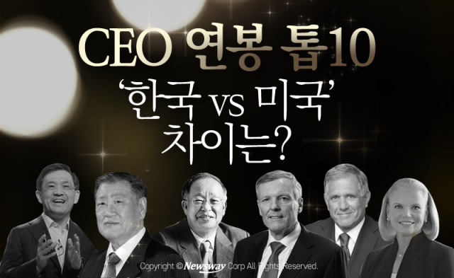  CEO 연봉 톱10 ‘한국 vs 미국’ 차이는?