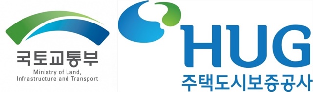 국토부(왼쪽)와 HUG 로고.