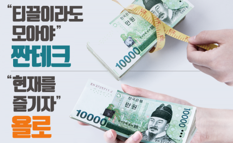  ‘짠테크 또는 욜로’ 당신의 라이프 스타일은?