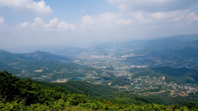 팔공산에서 본 장수