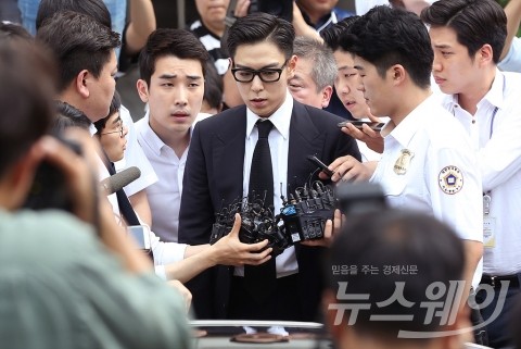 빅뱅 탑, 마약 혐의 선고공판 1심···징역 10개월·집유 2년
