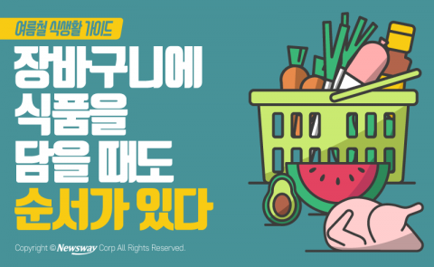  장바구니에 식품을 담을 때도 순서가 있다