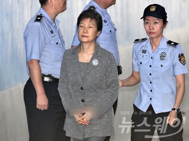 박근혜 전 대통령 592억 뇌물 관련 59회 공판 출석. 사진=사진공동취재단