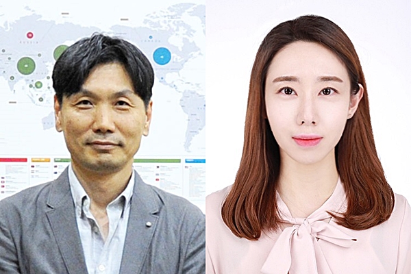 석경호 교수(왼쪽, 경북대 의과대학 약리학교실, 뇌과학연구소), 조명진 전 경북대 뇌과학연구소 석사연구원(현 한국뇌연구원)(사진제공=경북대)