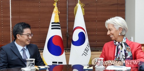 김동연, IMF 총재 만나 한국-IMF 간 협력강화 방안 논의