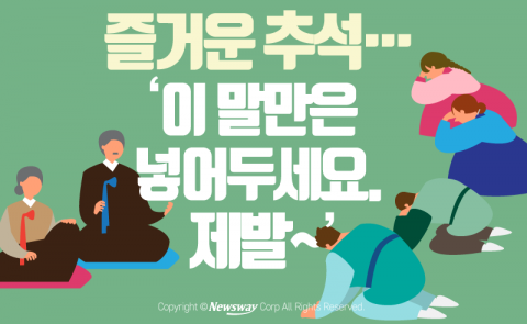  즐거운 추석···‘이 말만은 넣어두세요. 제발~’