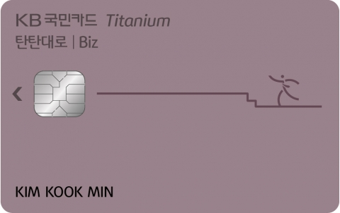 KB국민카드 ‘KB국민 탄탄대로 비즈 티타늄’.