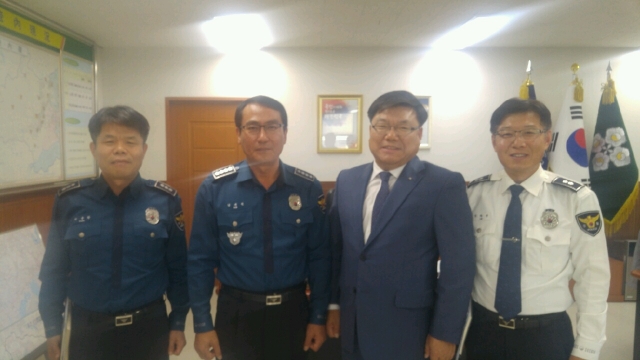 손보협회 호남본부, 광산경찰서에 교통안전물품 기증