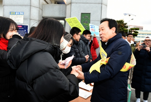 박홍률 목포시장, 대학수학능력시험 수험생 격려